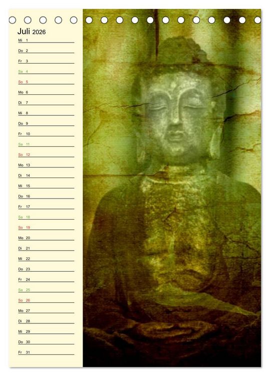 Produktbild: Buddha (Tischkalender 2026 DIN A5 hoch), CALVENDO Monatskalender