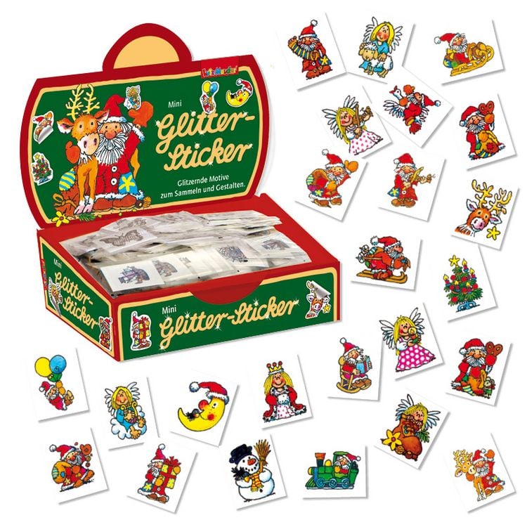 Produktbild: Mini-Glitter-Sticker-Set 2. Weihnachten, 240-tlg