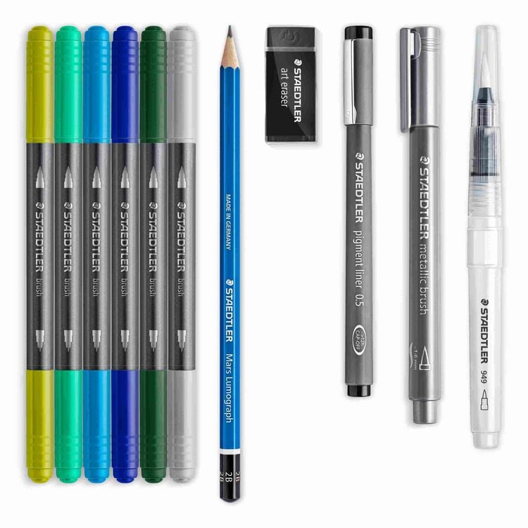 Produktbild: STAEDTLER Schreib- und Zeichbedarf Handlettering Aquarell Set, 11er Set