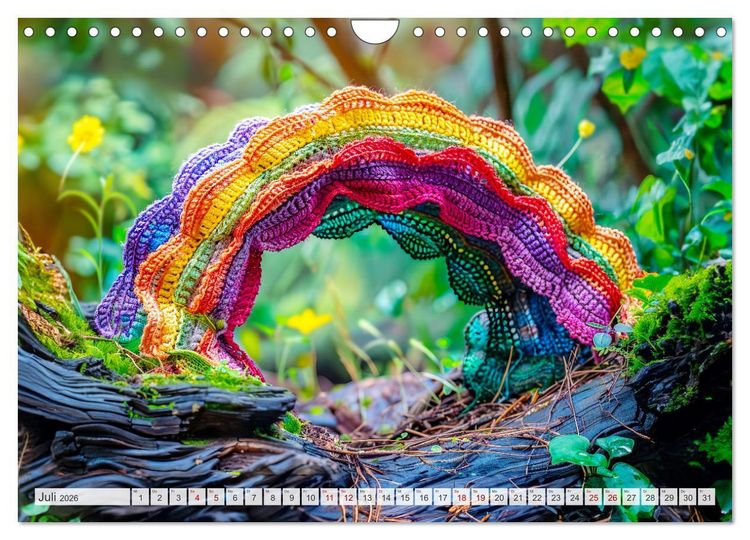 Produktbild: Zauberhafte Wikinger - Nordische Mythologie aus H&auml;kel- und Strickwolle (Wandkalender 2026 DIN A4 quer), CALVENDO Monatskalender