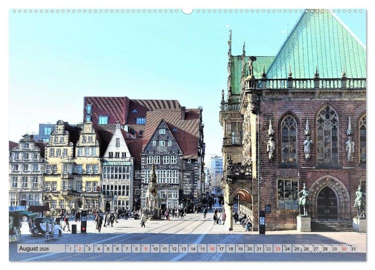 Produktbild: Hansestadt Bremen - Ein Stadtstaat an der Weser (hochwertiger Premium Wandkalender 2026 DIN A2 quer), Kunstdruck in Hochglanz