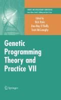 Produktbild: Genetic Programming Theory and Practice VII