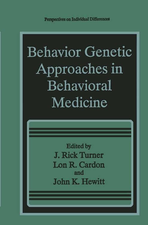 Produktbild: Behavior Genetic Approaches in Behavioral Medicine