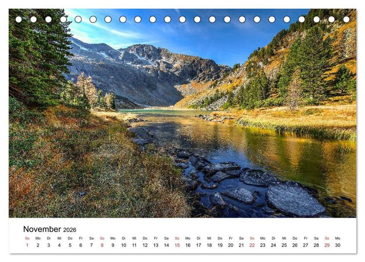 Produktbild: Herrliche Berglandschaften - Impressionen aus &Ouml;sterreich und Bayern (Tischkalender 2026 DIN A5 quer), CALVENDO Monatskalender