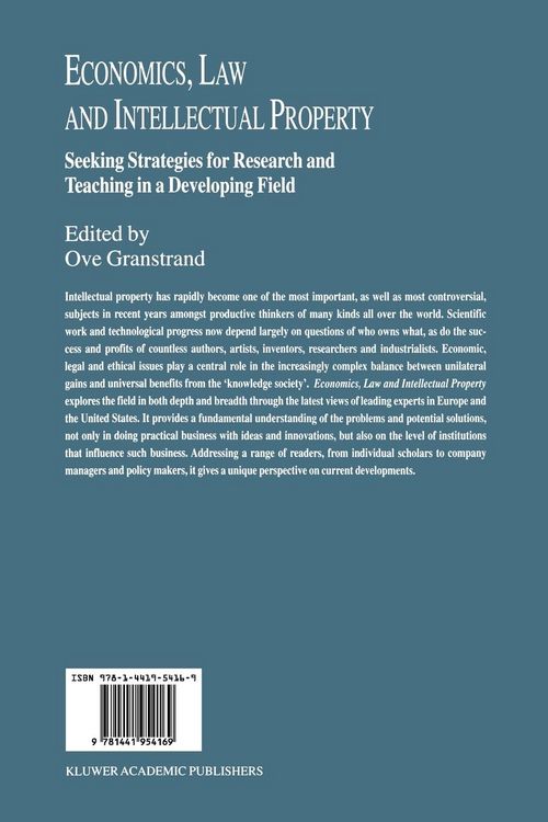 Produktbild: Economics, Law and Intellectual Property