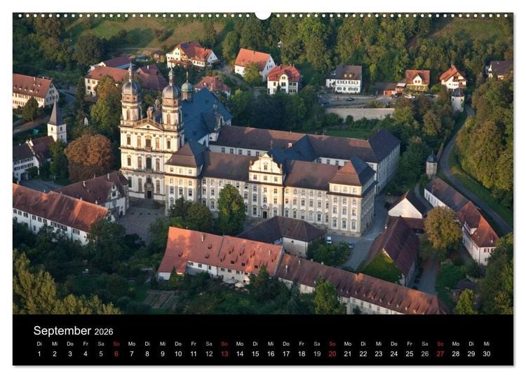 Produktbild: Hohenlohe von oben (hochwertiger Premium Wandkalender 2026 DIN A2 quer), Kunstdruck in Hochglanz
