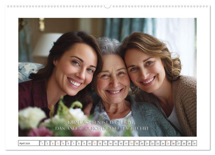 Produktbild: Zeit f&uuml;r Dankbarkeit - Pflege mit Herz (Wandkalender 2026 DIN A2 quer), CALVENDO Monatskalender