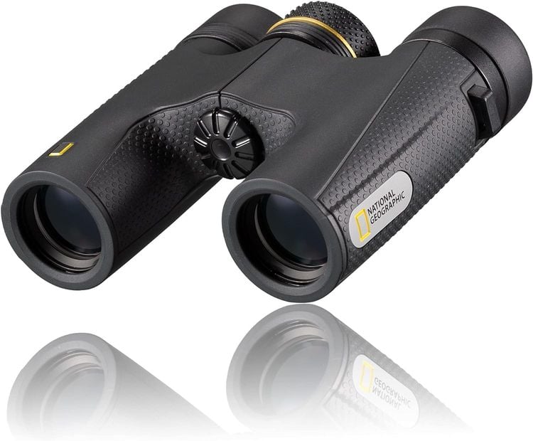 Produktbild: National Geographic 9076550 - Taschenfernglas 10x25, mit hochwertigen BaK-4-Prismen, Fernglas mit Tasche und Trageriemen