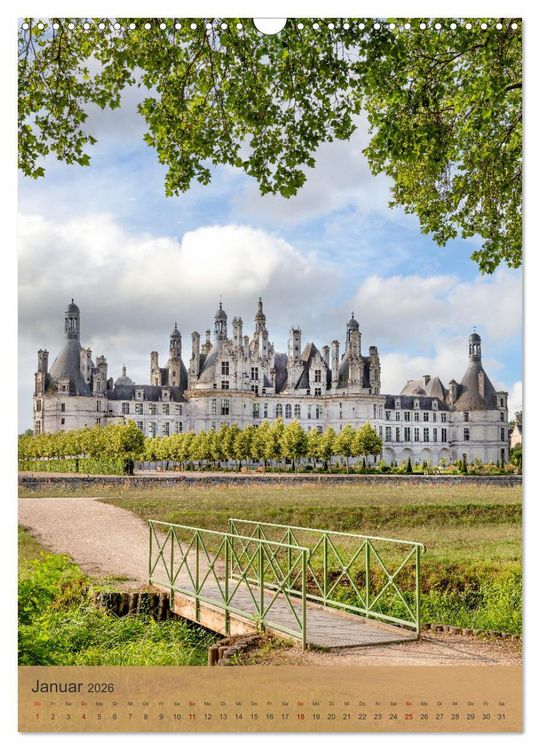 Produktbild: Die Schl&ouml;sser im Loiretal (Wandkalender 2026 DIN A3 hoch), CALVENDO Monatskalender