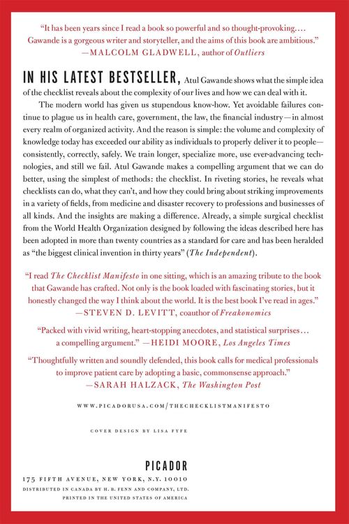 Produktbild: The Checklist Manifesto