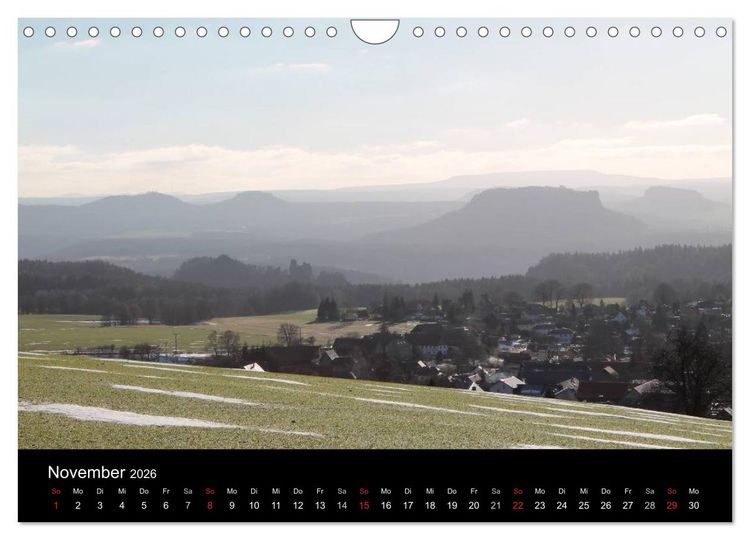 Produktbild: Die s&auml;chsische Schweiz 2026 (Wandkalender 2026 DIN A4 quer), CALVENDO Monatskalender