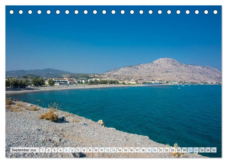 Produktbild: Rhodos - Traumhafter S&uuml;den (Tischkalender 2026 DIN A5 quer), CALVENDO Monatskalender