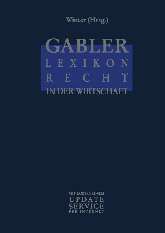 Produktbild: Gabler Lexikon Recht in der Wirtschaft