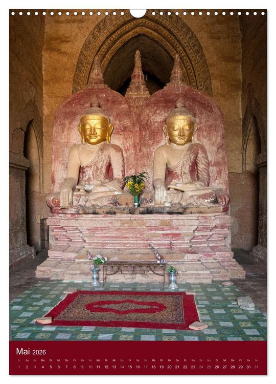 Produktbild: MYANMAR SPIRITUELL 2026 (Wandkalender 2026 DIN A3 hoch), CALVENDO Monatskalender