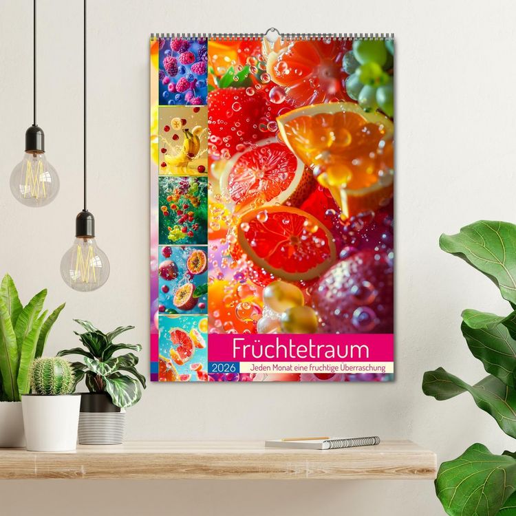 Produktbild: Fr&uuml;chtetraum - Jeden Monat eine fruchtige &Uuml;berraschung (Wandkalender 2026 DIN A2 hoch), CALVENDO Monatskalender