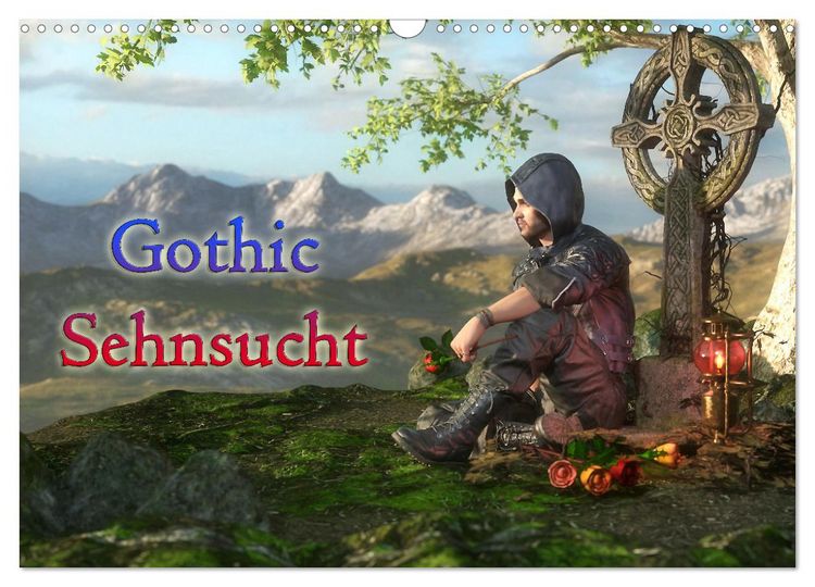 Produktbild: Gothic Sehnsucht (Wandkalender 2026 DIN A3 quer), CALVENDO Monatskalender