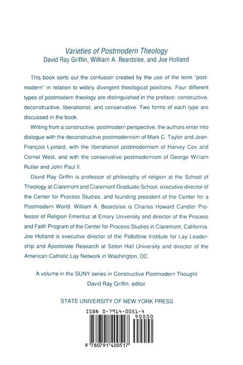 Produktbild: Varieties of Postmodern Theology
