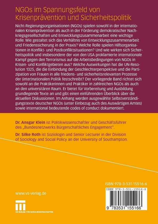 Produktbild: NGOs im Spannungsfeld von Krisenpr&auml;vention und Sicherheitspolitik