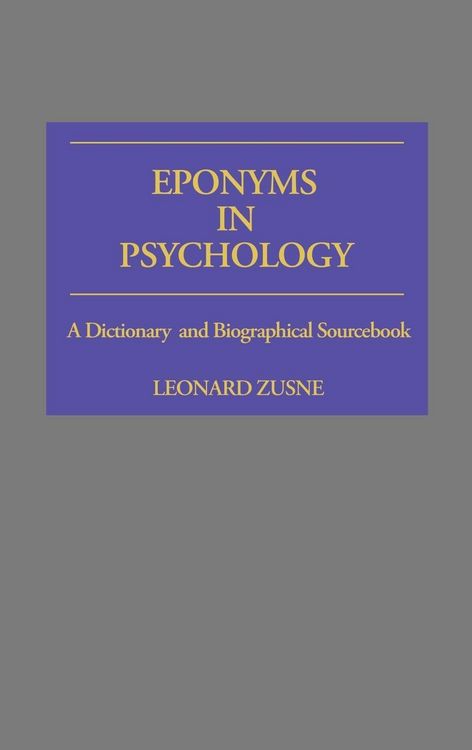 Produktbild: Eponyms in Psychology