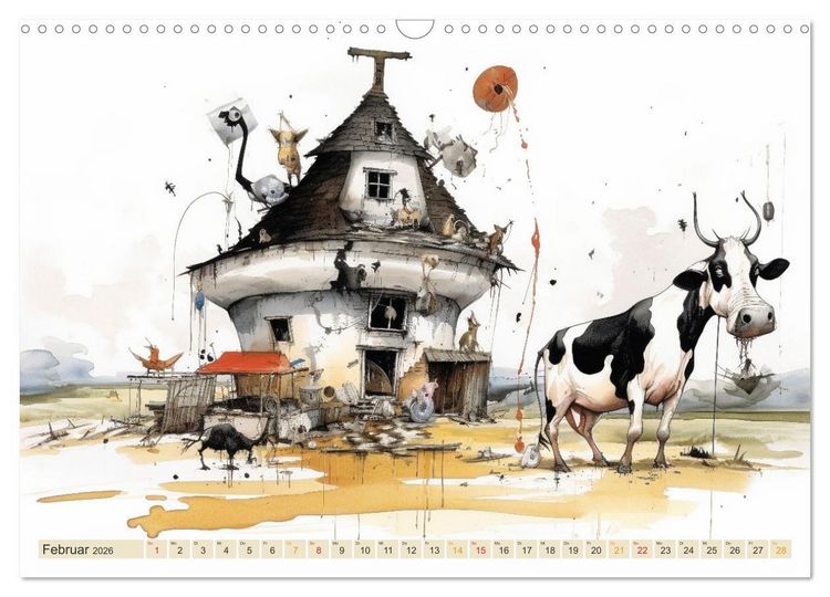 Produktbild: Da ist was los auf dem Bauernhof (Wandkalender 2026 DIN A3 quer), CALVENDO Monatskalender