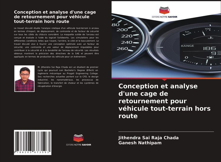 Produktbild: Conception et analyse d'une cage de retournement pour v&eacute;hicule tout-terrain hors route