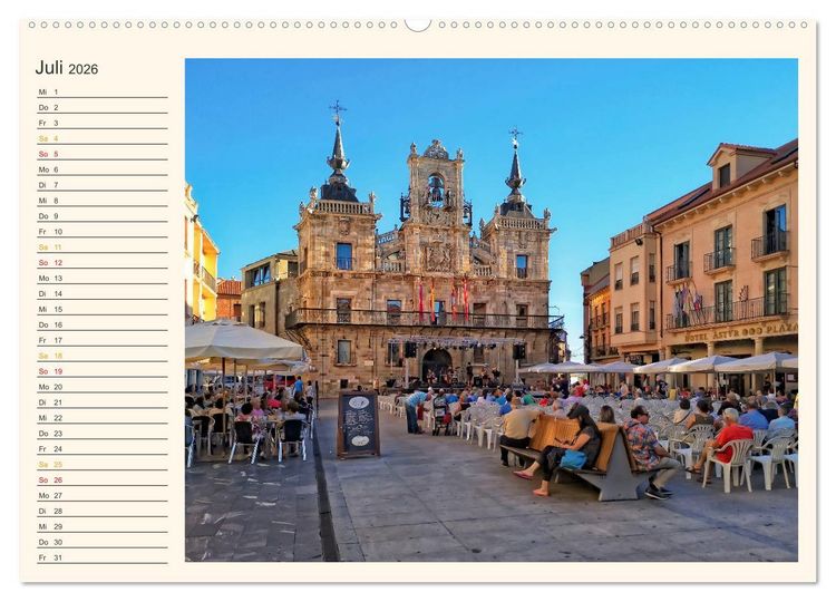 Produktbild: Buen Camino - Pilgerreise auf dem Jakobsweg - Camino Franc&eacute;s (hochwertiger Premium Wandkalender 2026 DIN A2 quer), Kunstdruck in Hochglanz