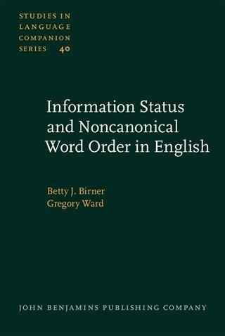 Produktbild: Information Status and Noncanonical Word Order in English