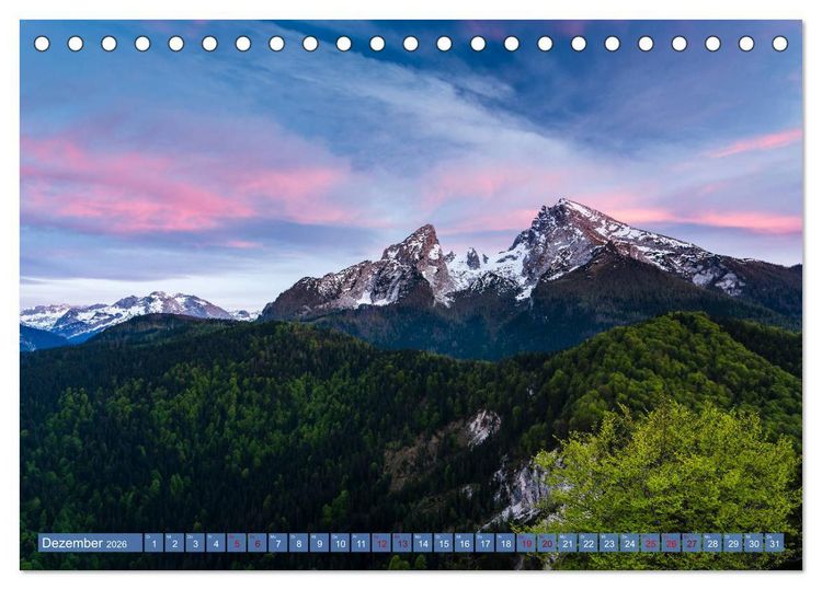 Produktbild: Unterwegs im Berchtesgadener Land 2026 (Tischkalender 2026 DIN A5 quer), CALVENDO Monatskalender