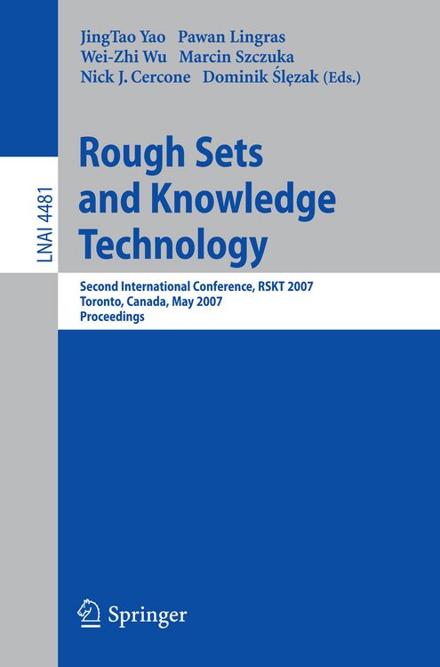 Produktbild: Rough Sets and Knowledge Technology