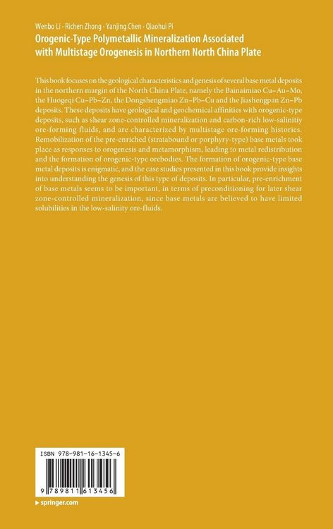 Produktbild: Orogenic-Type Polymetallic Mineralization Associated with Multistage Orogenesis in Northern North China Plate