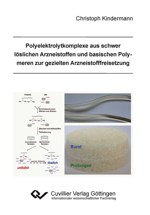 Produktbild: Polyelektrolytkomplexe aus schwer l&ouml;slichen Arzneistoffen und basischen Polymeren zur gezielten Arzneistofffreisetzung