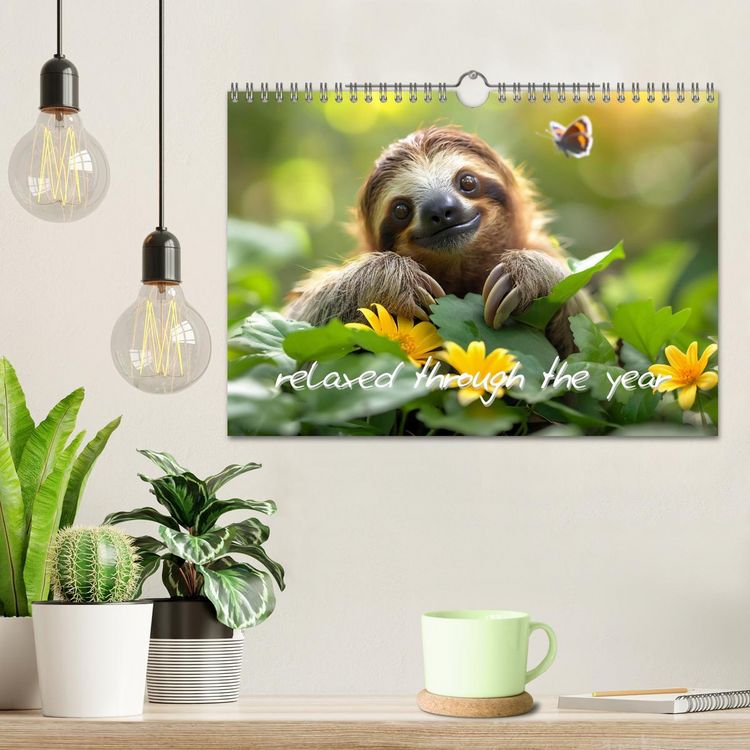 Produktbild: sweet sloths - relaxed throughout the year (Wall Calendar 2026 DIN A4 landscape), CALVENDO 12 Month Wall Calendar