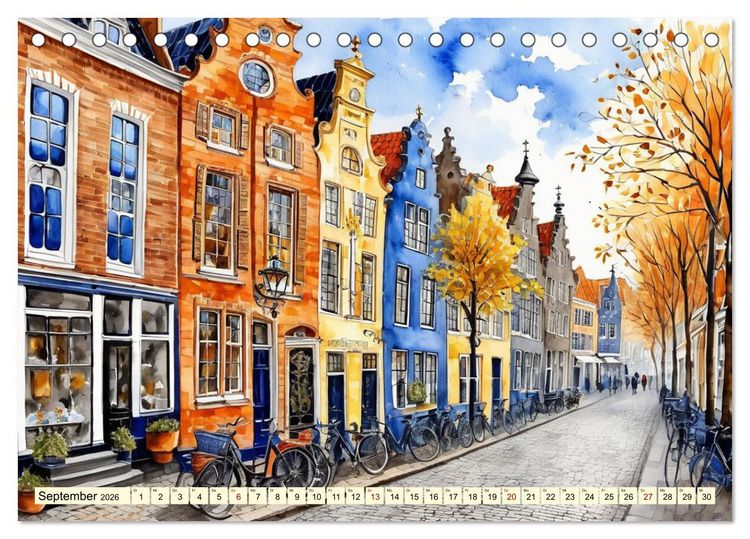 Produktbild: Zauberhafte Niederlande (Tischkalender 2026 DIN A5 quer), CALVENDO Monatskalender