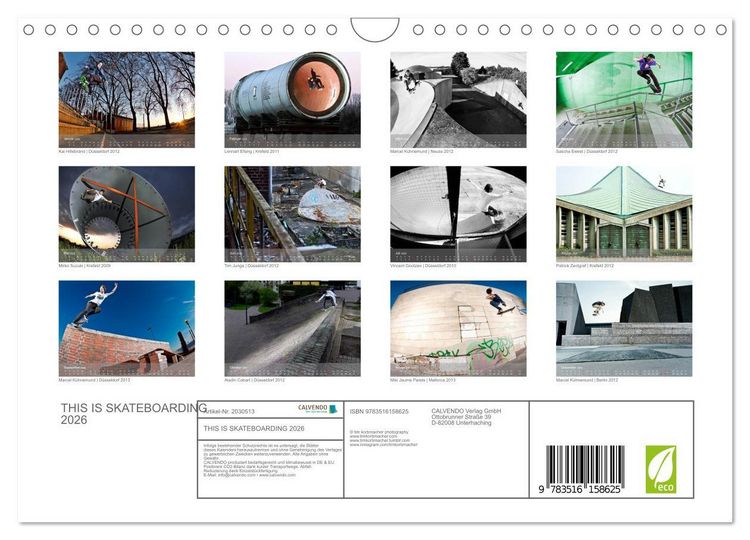 Produktbild: THIS IS SKATEBOARDING 2026 (Wandkalender 2026 DIN A4 quer), CALVENDO Monatskalender