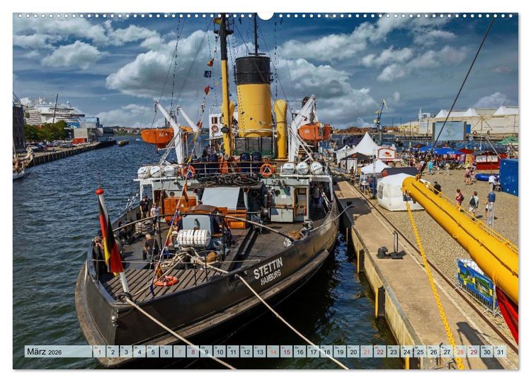 Produktbild: Dampfeisbrecher Stettin - Auf Besuch in der Hansestadt Wismar (Wandkalender 2026 DIN A2 quer), CALVENDO Monatskalender