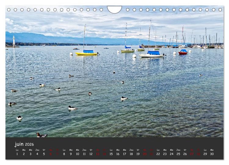 Produktbild: Au fil de l'eau... LAC LEMAN (Calendrier mural 2026 DIN A4 vertical), CALVENDO calendrier mensuel
