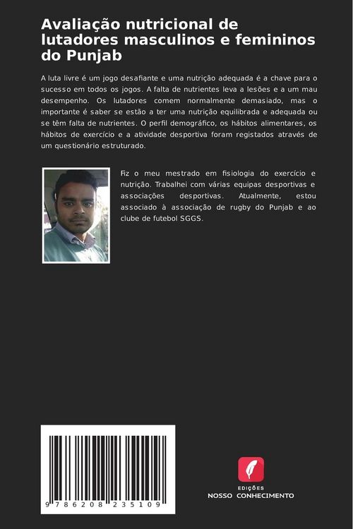 Produktbild: Avalia&ccedil;&atilde;o nutricional de lutadores masculinos e femininos do Punjab
