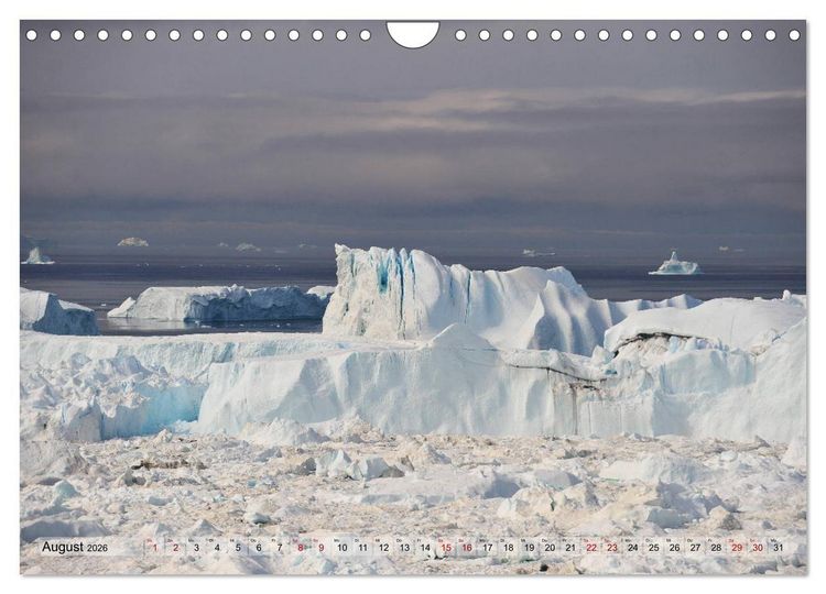 Produktbild: Gr&ouml;nland: Eisberge in der Disko Bucht (Wandkalender 2026 DIN A4 quer), CALVENDO Monatskalender