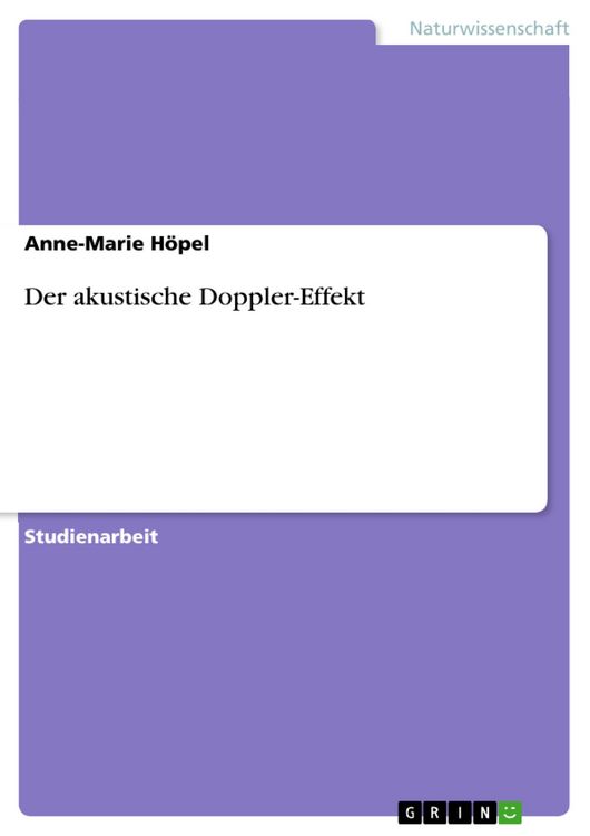 Produktbild: Der akustische Doppler-Effekt