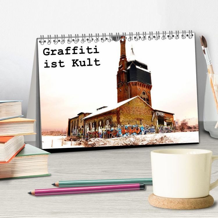 Produktbild: Graffiti ist Kult (Tischkalender 2026 DIN A5 quer), CALVENDO Monatskalender
