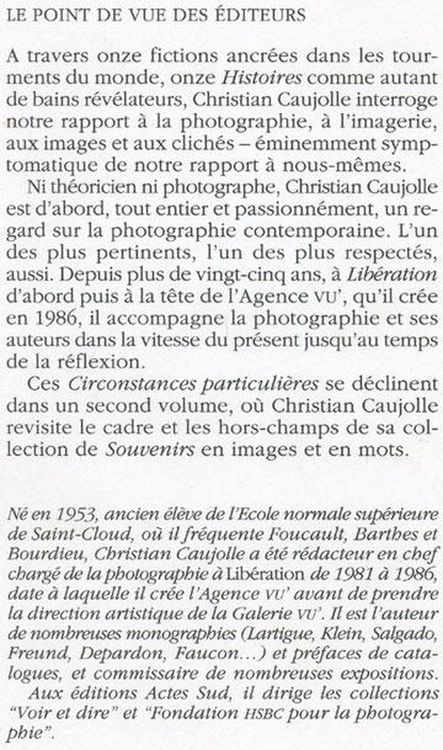 Produktbild: Circonstances particulieres hist
