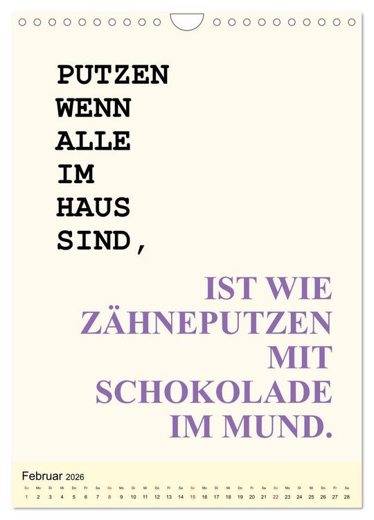 Produktbild: Spr&uuml;che-Kalender. Lustiges f&uuml;r die Familie! (Wandkalender 2026 DIN A4 hoch), CALVENDO Monatskalender