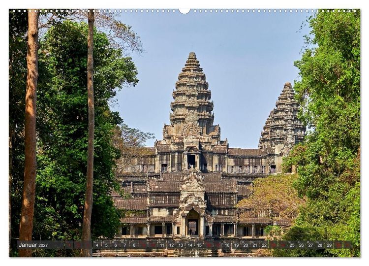 Produktbild: Kambodscha - Laos - Bangkok (hochwertiger Premium Wandkalender 2027 DIN A2 quer), Kunstdruck in Hochglanz