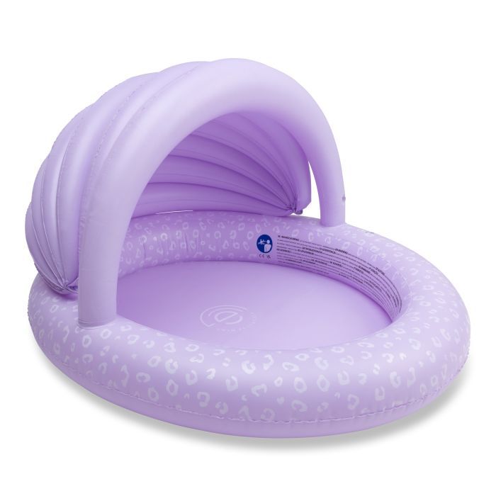 Produktbild: Swim Essentials - Kinderpool mit Dach, Lila Leopard, 100cm Durchmesser