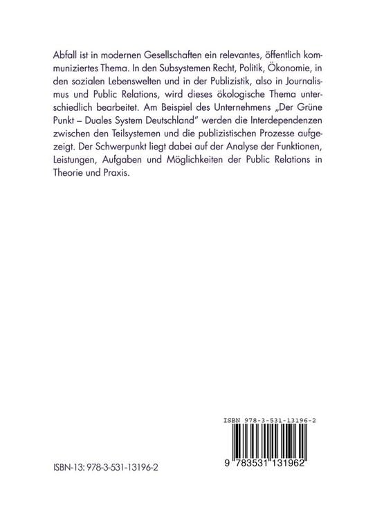 Produktbild: Public Relations f&uuml;r Abfall