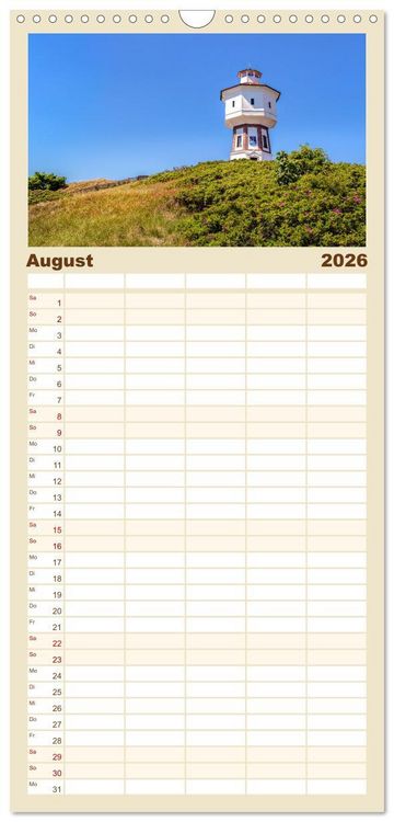 Produktbild: Familienplaner 2026 - NORDSEE-VERLIEBT mit 5 Spalten (Wandkalender, 21 x 45 cm) CALVENDO