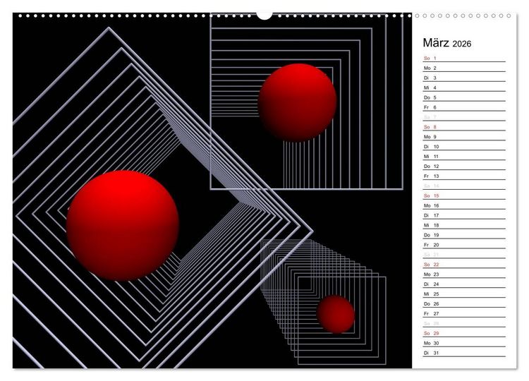 Produktbild: Mit Geometrie durch das Jahr (hochwertiger Premium Wandkalender 2026 DIN A2 quer), Kunstdruck in Hochglanz