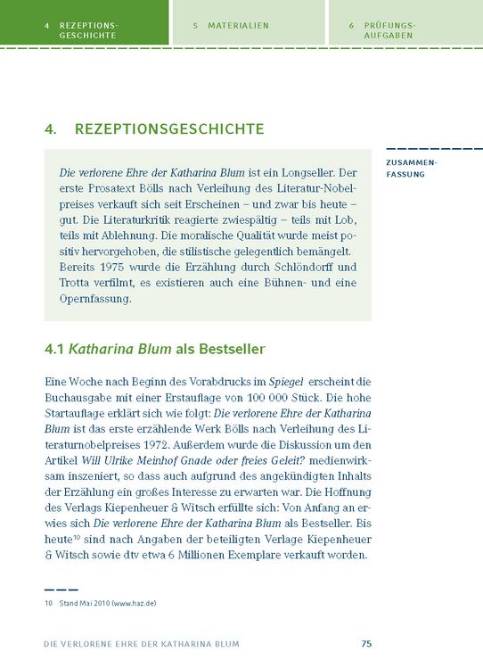 Produktbild: Die verlorene Ehre der Katharina Blum von Heinrich B&ouml;ll