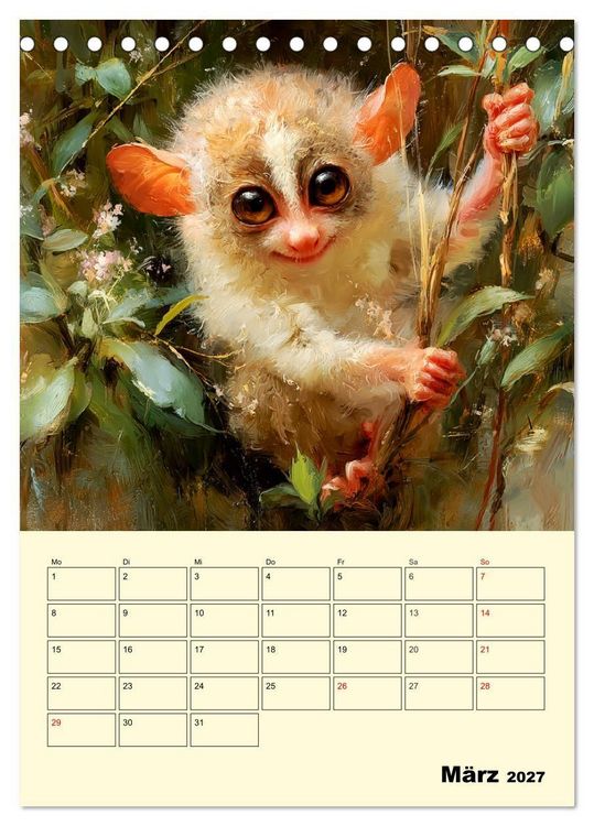 Produktbild: Koboldmakis. Kleine H&uuml;ter des Dschungels (Tischkalender 2027 DIN A5 hoch), CALVENDO Monatskalender