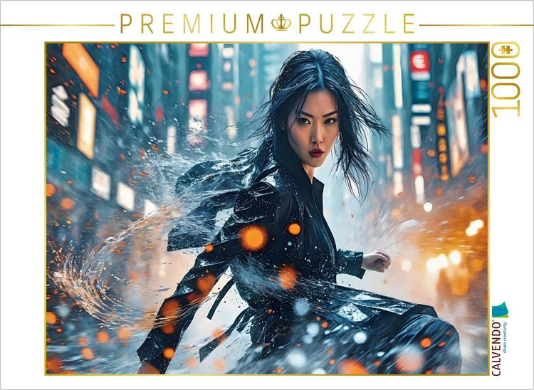 Produktbild: CALVENDO Puzzle Entschlossene K&auml;mpferin in unwirklicher Umgebung | 1000 Teile Lege-Gr&ouml;&szlig;e 64x48cm Foto-Puzzle f&uuml;r gl&uuml;ckliche Stunden